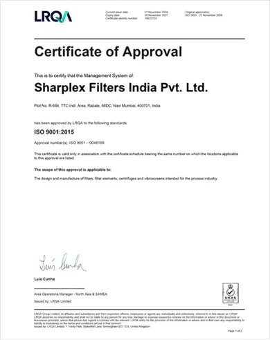 ISO 9001:2015 certificate