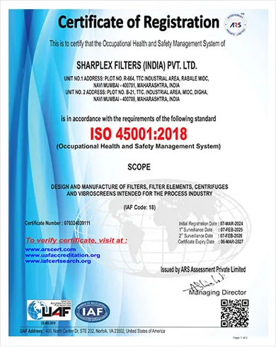 ISO 14001:2015 certificate